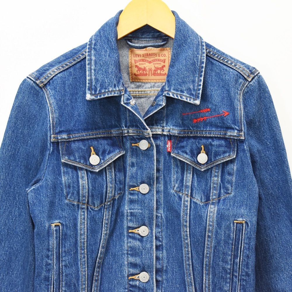 SAランク】Levis リーバイス レディース S デニム ジャケット Gジャン 