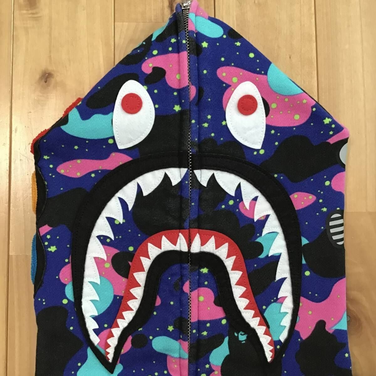 KID CUDI × BAPE camo シャーク パーカー Lサイズ shark full zip  