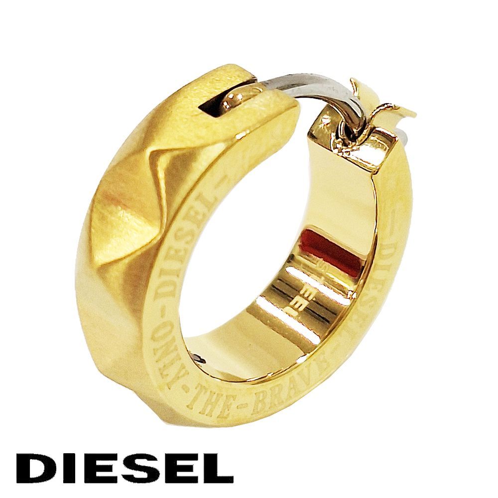 DIESEL ジッパーデザイン ピアス DIESEL ピアス ディーゼル アクセサリー メンズ シルバー