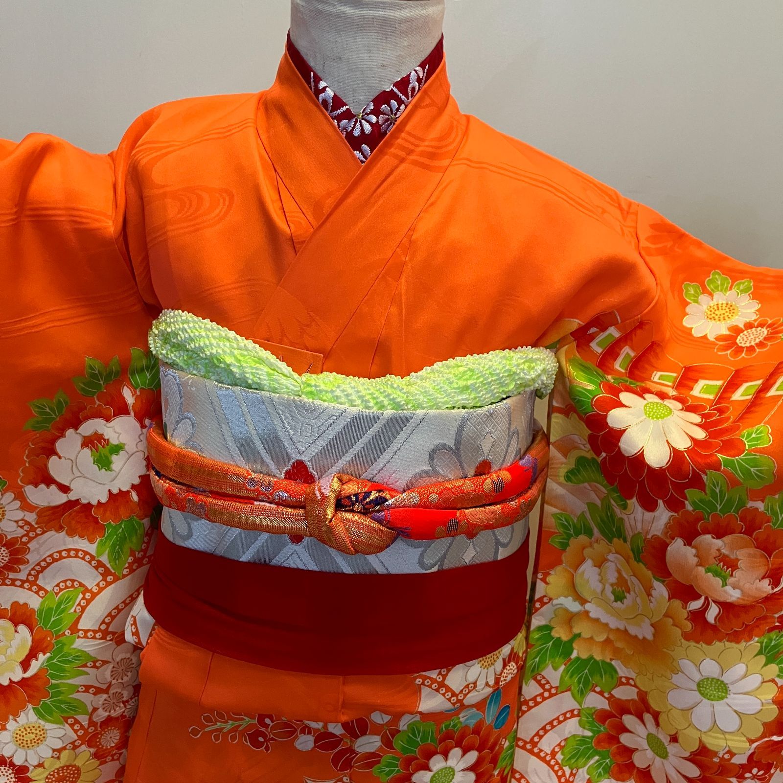七五三 一つ身 3歳女の子着物 長襦袢 帯セット 帯揚げ 帯締め