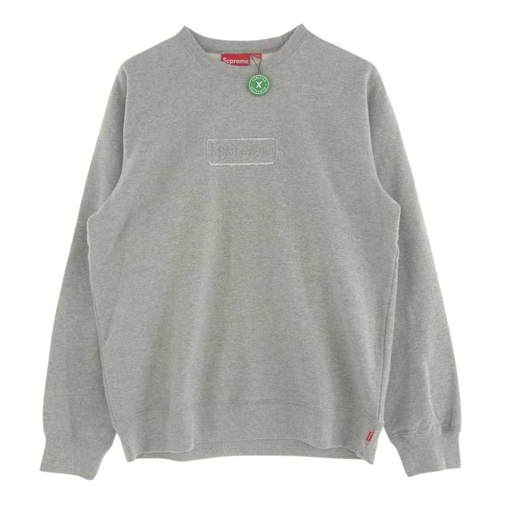 【美品】シュプリームカットアウト ボックスロゴ スウェット クルーネックM Supreme シュプリーム 20SS Cutout Logo Crewneck Sweatshirt