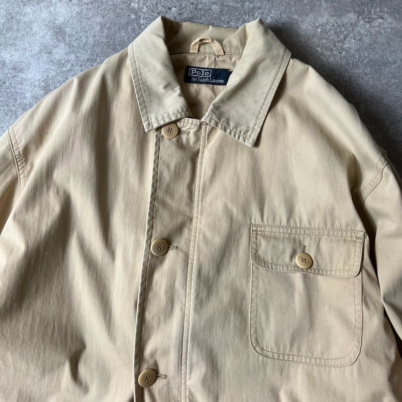 90s POLO RALPH LAUREN コットン ハンティング ジャケット L / 90年代