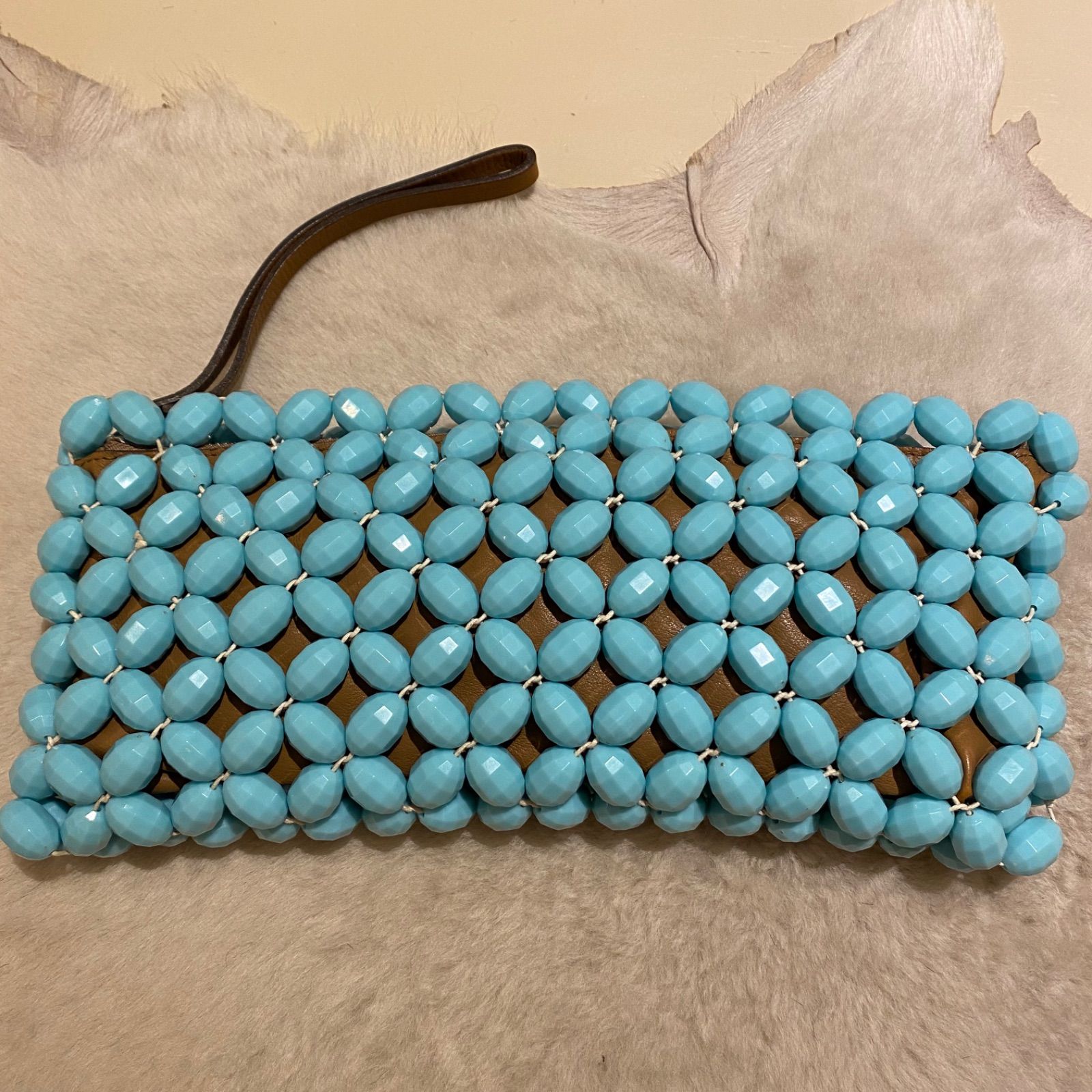 MARNI／clutch bag（マルニ）ビジュー レザー クラッチバッグ