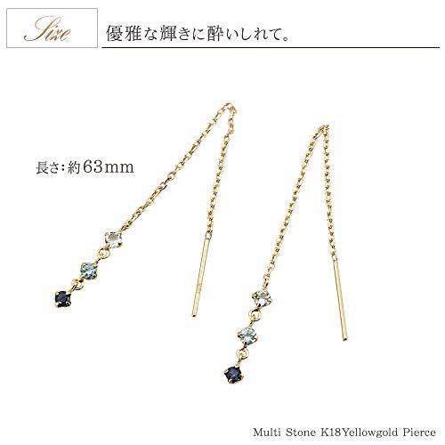 ［Barzaz(バルザス)］ アメリカンピアス 18金 アクアマリン ブルートパーズ サファイア K18 ゴールド 18K