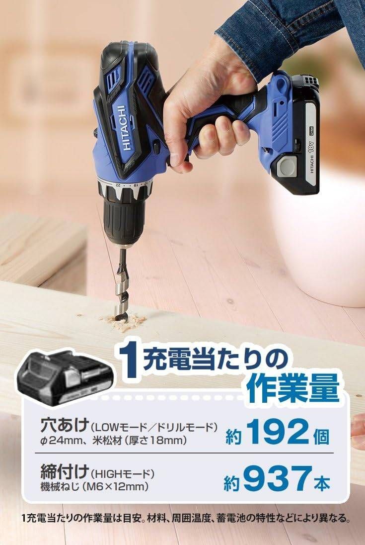 新品 ハイコーキ HiKOKI 18V コードレスドライバドリル 充電式 フルセット バッテリー2個 充電器 ケース付 FDS18DGL 2LEGK ドリルドライバ DIY 日立 工具 電動ドリル 穴あけ 締め付け