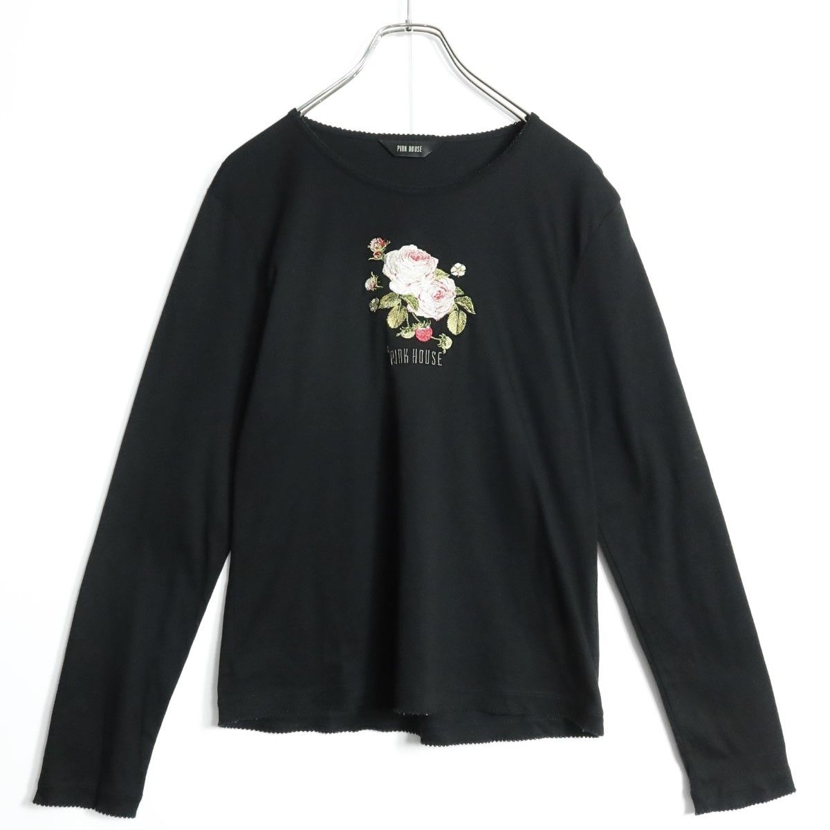 ピンクハウス　いちご刺繍カットソー ピンクハウス☆2023年製！イチゴ刺しゅう♪カットソー 大きい