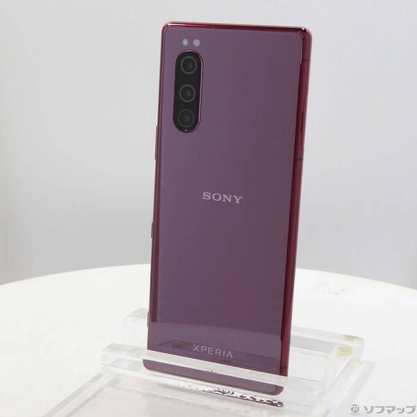 中古品〕 Xperia 5 64GB レッド SOV41 auロック解除SIMフリー【196