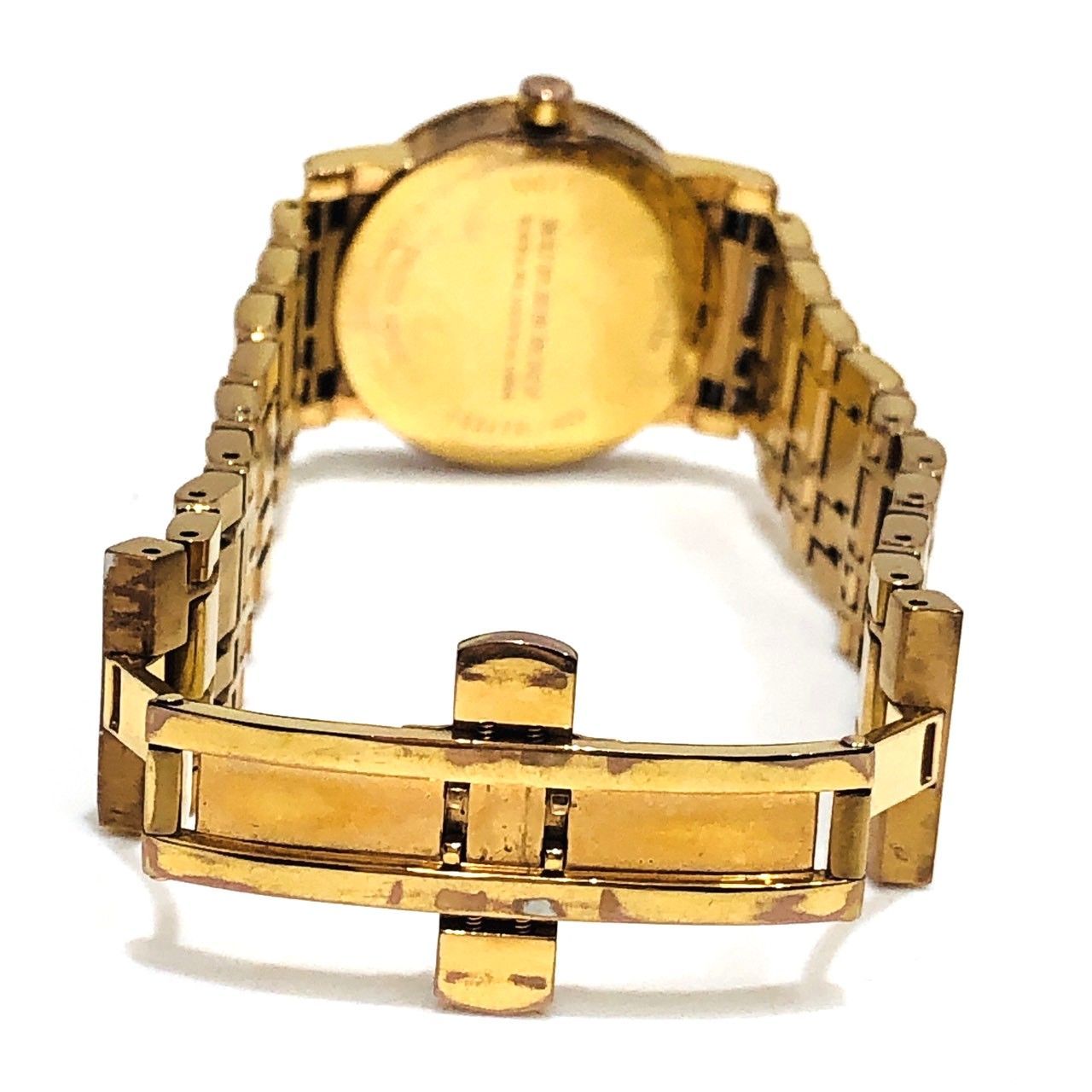 ☆BURBERRY バーバリー BU1866 クオーツ 腕時計 デイト付 ゴールド色