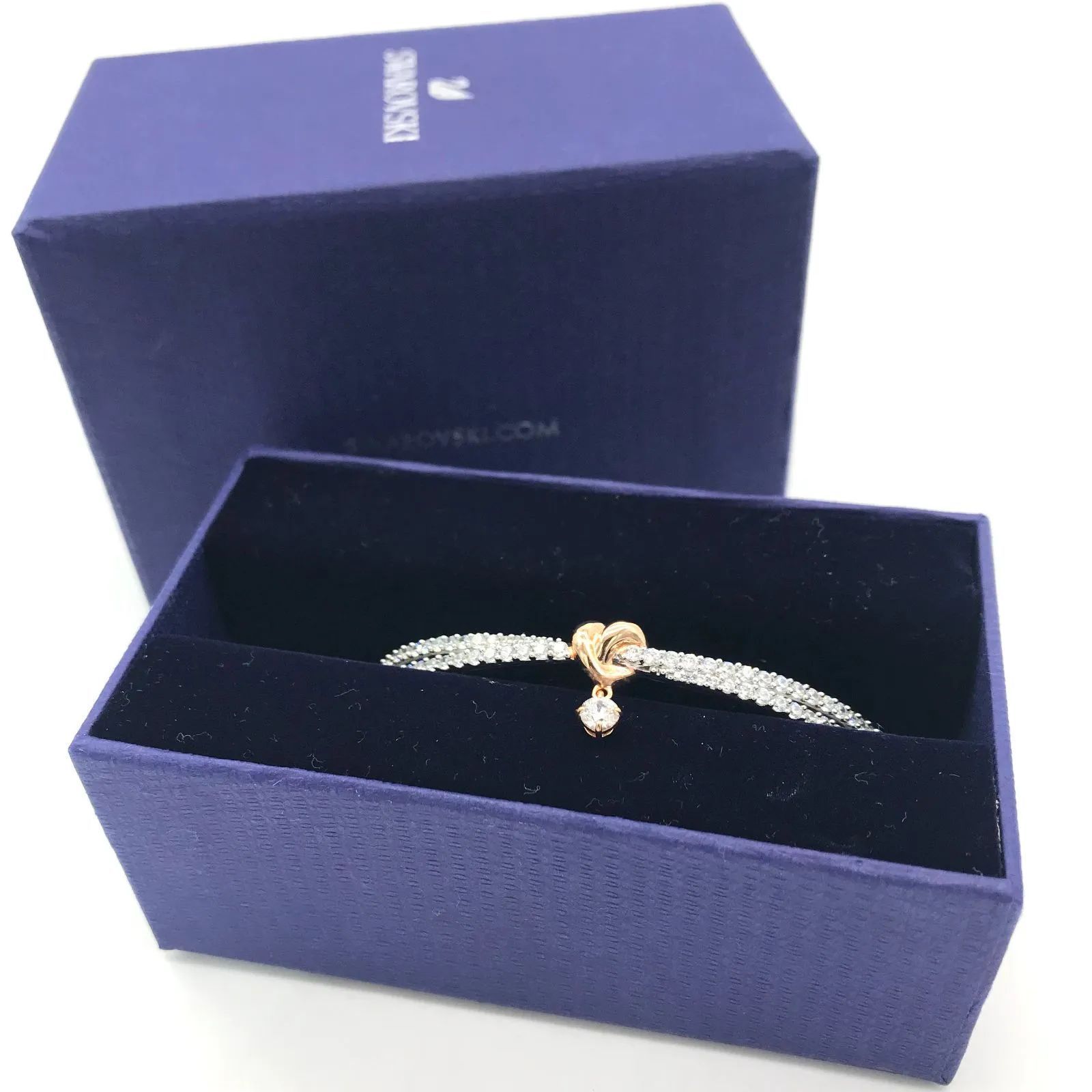 ▽SWAROVSKI/スワロフスキー Lifelong Heart バングル ハート