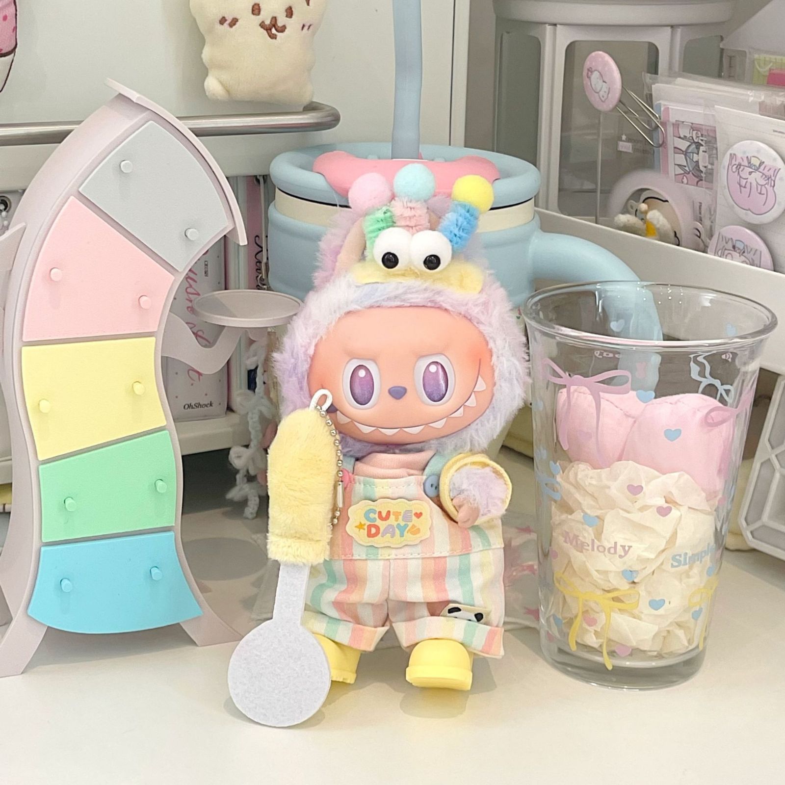 【4着セット】LABUBU ラブブ 着ぐるみ服 ぬい服 着せ替え服 Labubu ぬい服 着ぐるみ 3点/2点セット 着せ替え服 17cm