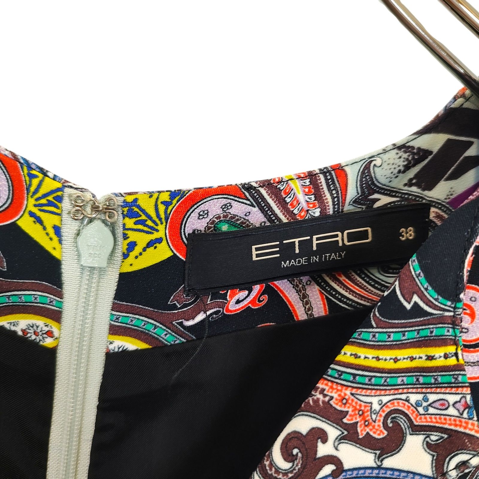 ETRO エトロ ペイスリー柄 ノースリーブ ワンピース 152-17451
