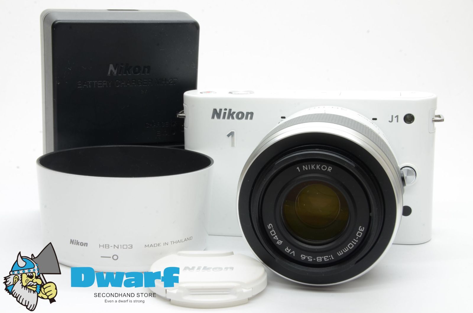ニコン Nikon J1 ホワイト 1 NIKKOR 30-110mm 3.8-5.6 VR ミラーレス