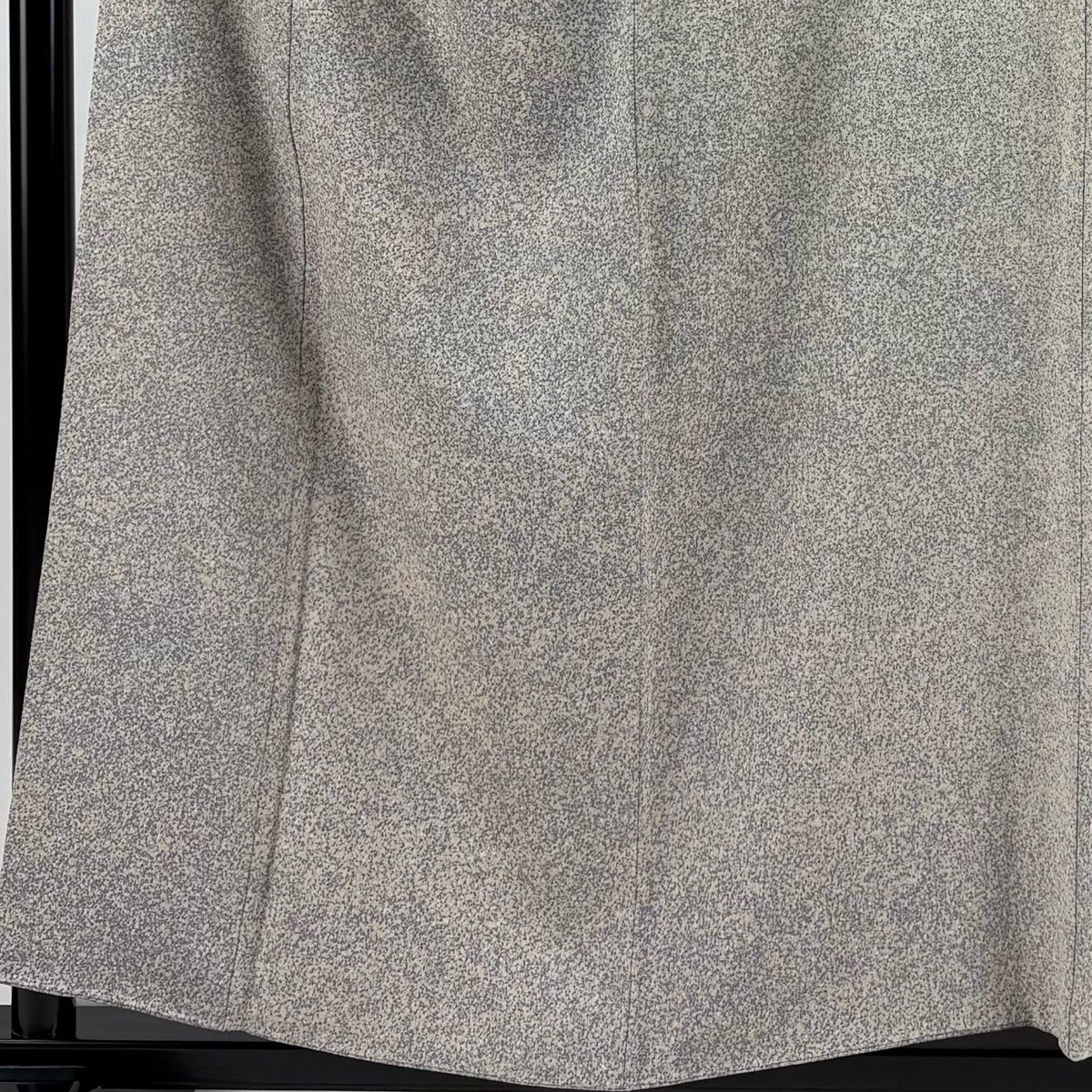 小紋 身丈157cm 裄丈67cm M 袷 松井青々 落款 幾何学模様 ピンクベージュ 正絹 名品 一つ紋