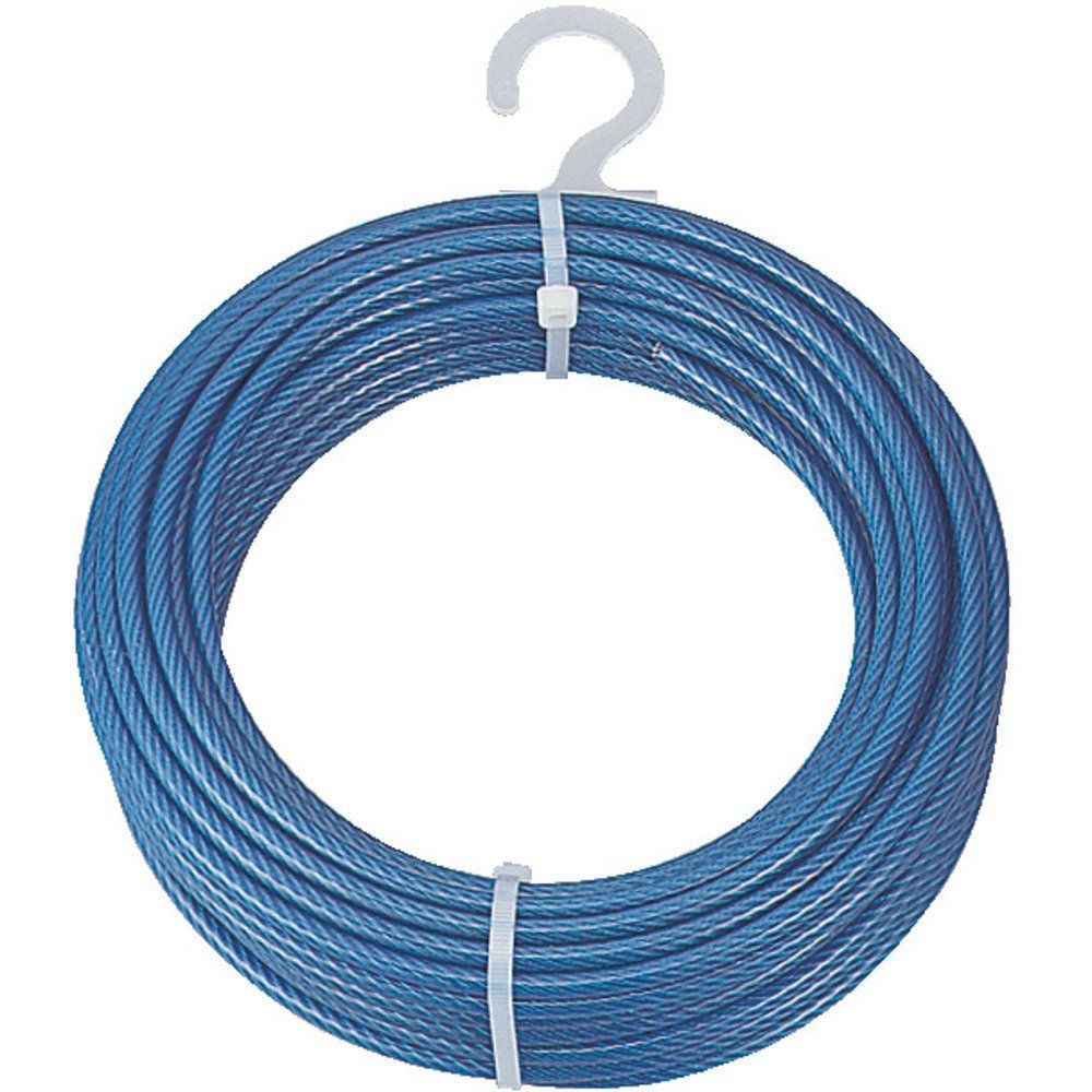 Φ4(6)mm_30m TRUSCO(トラスコ) メッキ付ワイヤーロープ PVC被覆タイプ