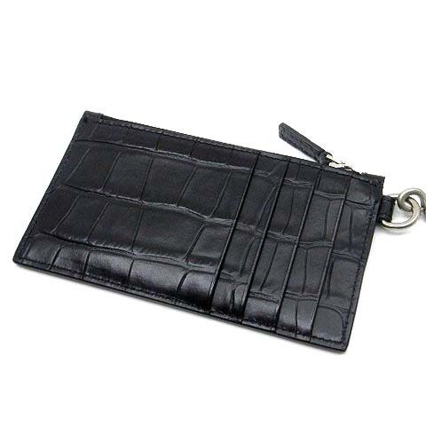 ✨美品✨バレンシアガ　二つ折り　クロコ　小銭入れ　コインケース　ブラック　レザー バレンシアガ BALENCIAGA フラグメントケース コイン＆カード