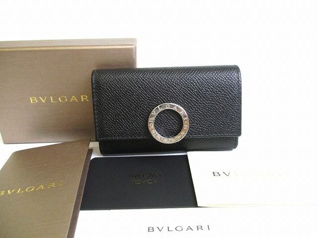 ブルガリ BVLGARI ブルガリブルガリ ロゴクリップ グレインレザー 6連 キーケース キーリング メンズ レディース