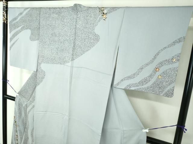 平和屋本店□超希少 人間国宝 芹沢圭介 型絵染 付下げ小紋 小川の