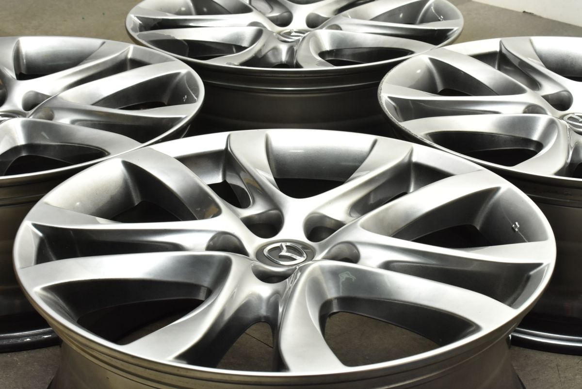 スタッドレス用などに マツダ アテンザ ワゴン 純正 19in 7.5J 45 PCD114.3 4本 アクセラ CX-5 CX-8 CX-30 MPV ノーマル戻し