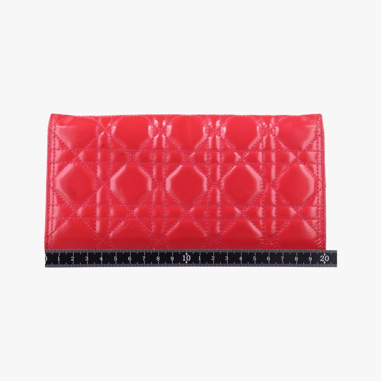 クリスチャンディオールChristian Diorレディディオール カナージュ レッド ラムスキン 02-LU-0134