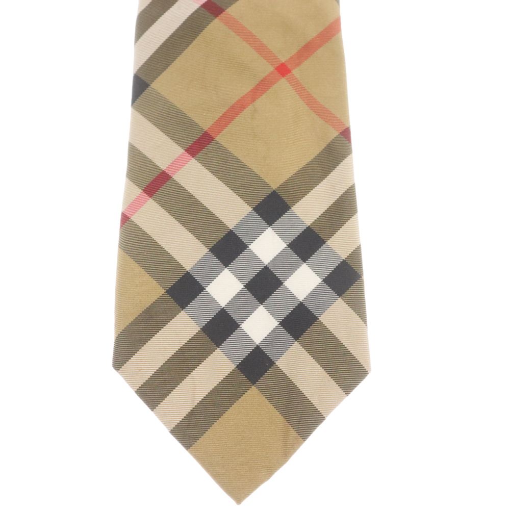 BURBERRY (バーバリー) ノバチェック シルク ネクタイ ブラウン