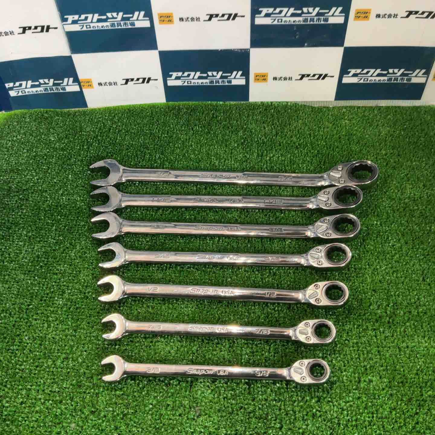 スナップオン Snap-on 切り替え式ラチェットコンビネーションレンチ 7点セット SOXRR12A～24A 3|8～3|4インチ 草加店