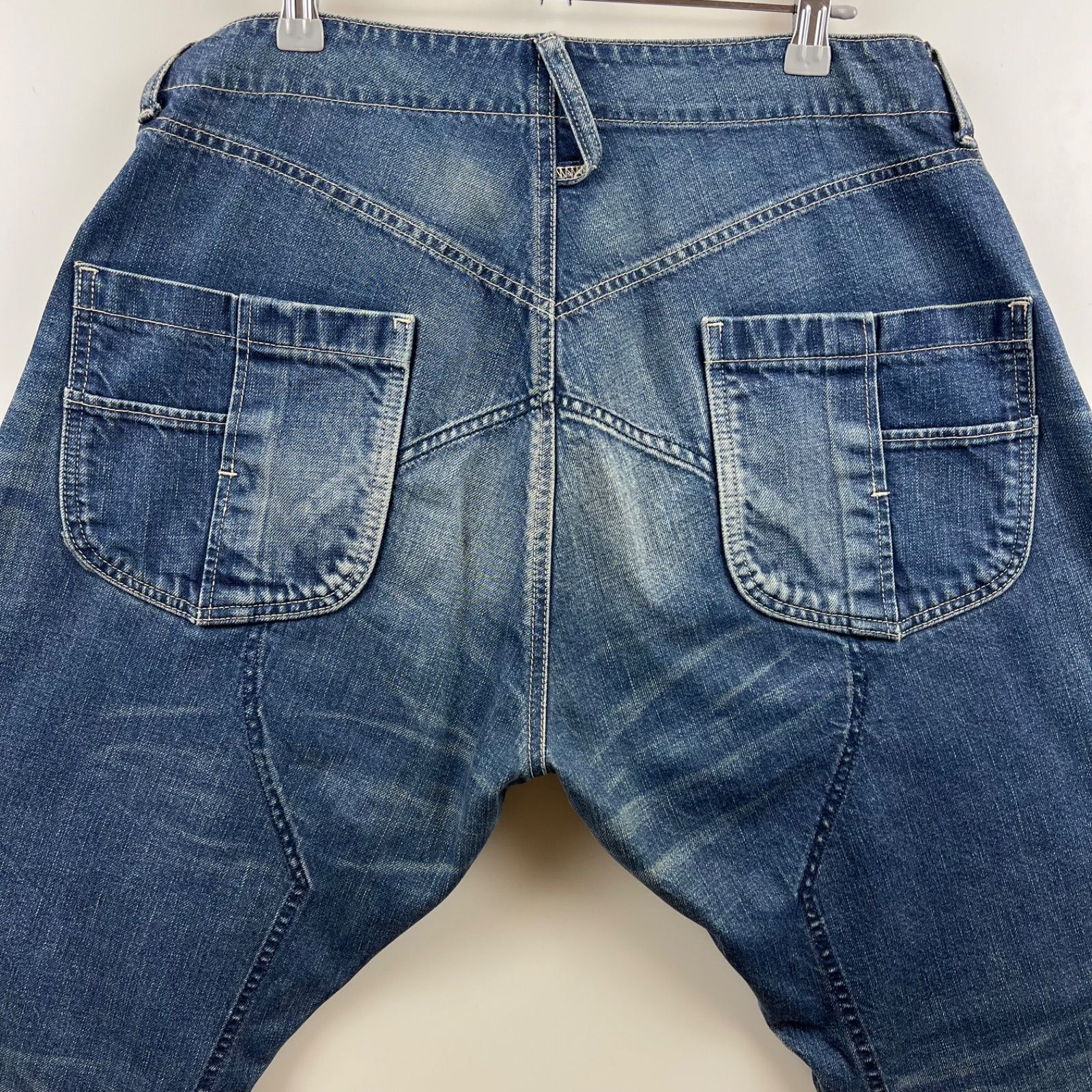 INSCRIRE アンスクリア 002 Flare Denim カットオフフレアデニムパンツ