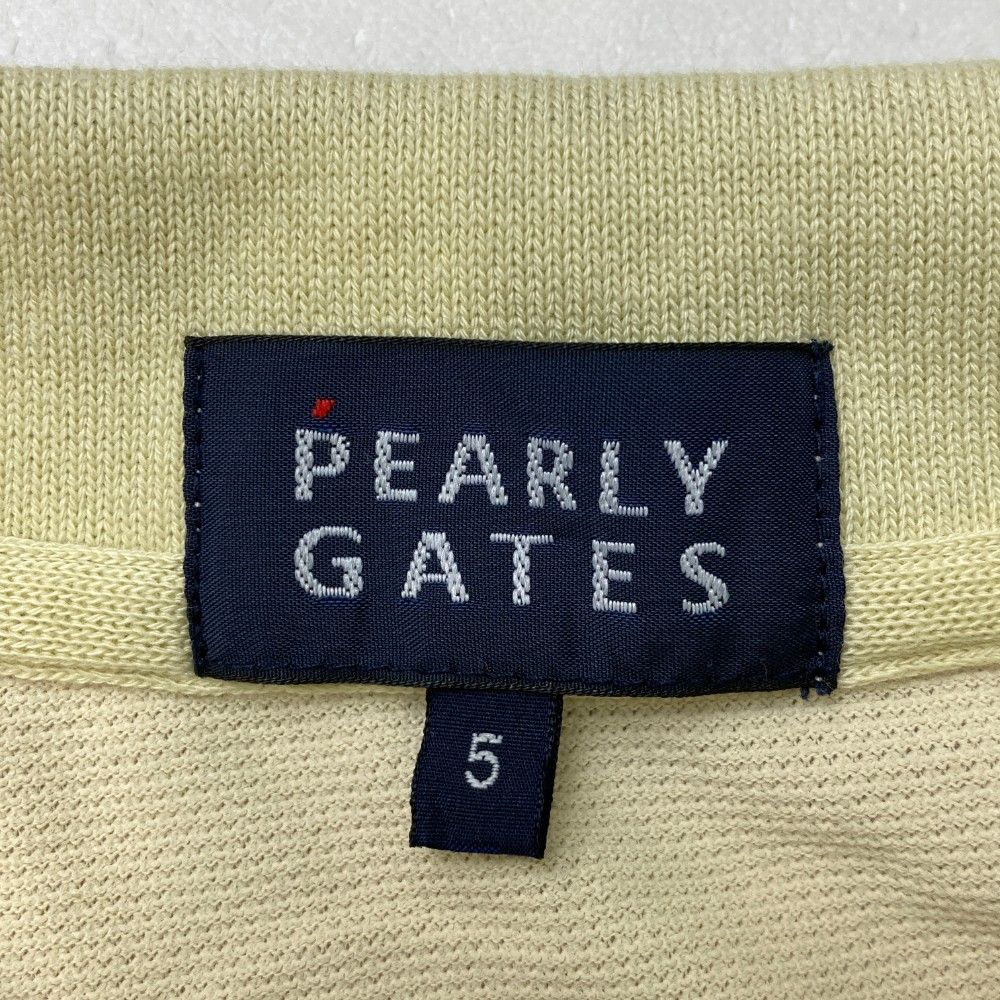 サイズ：5 PEARLY GATES パーリーゲイツ 半袖ポロシャツ ベージュ系