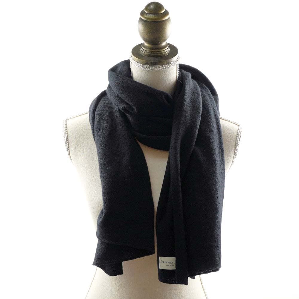 ジョンストンズ リブマフラー カシミヤ メンズ レディース ユニ