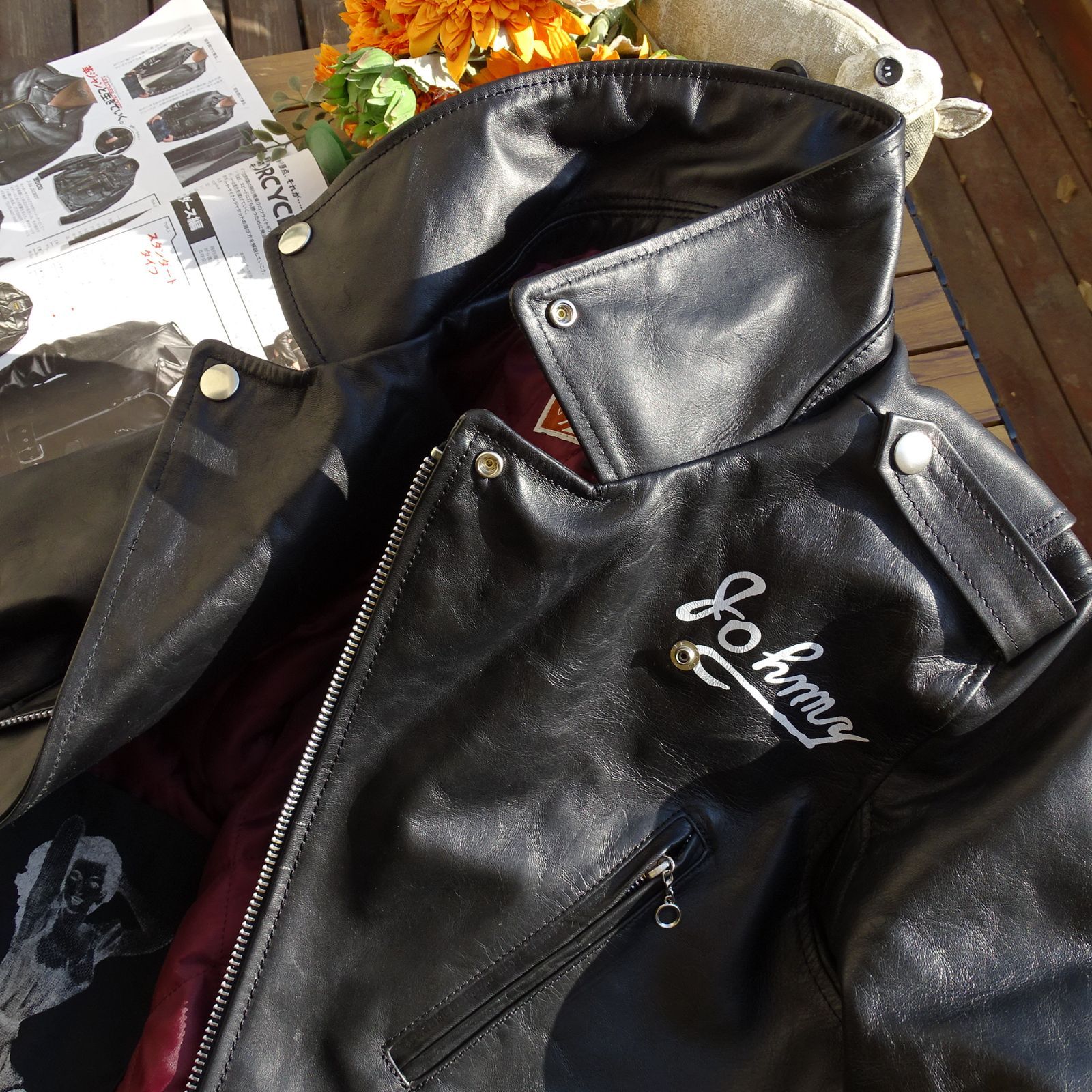 羊革 レザージャケット 本革 ライダース メンズファッション 革ジャン