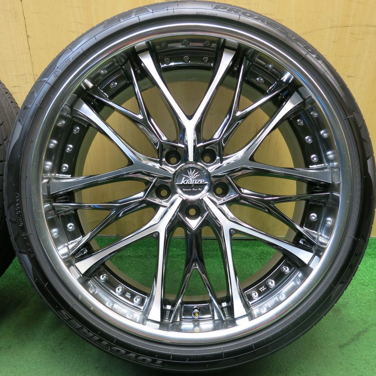 バリ溝 24年 キレイ 9.5分 kranze WEAVAL 245 35R21 トーヨー プロクセス FD1 21インチ クレンツェ ウィーバル PCD114.3 5H 5091406HAノ