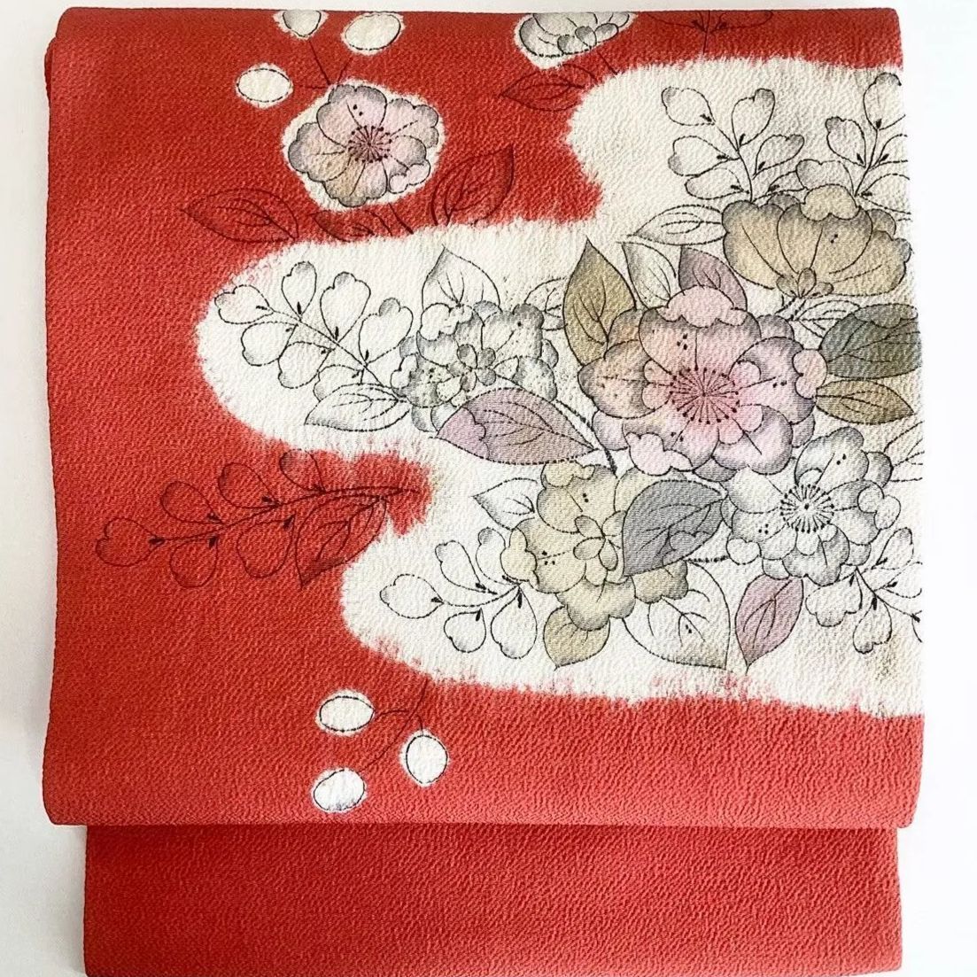 名古屋帯　縮緬　辻ヶ花　長尺 楽天市場】【12/4 20:00〜☆最大半額！決算SALE】 染め帯 特選辻が花