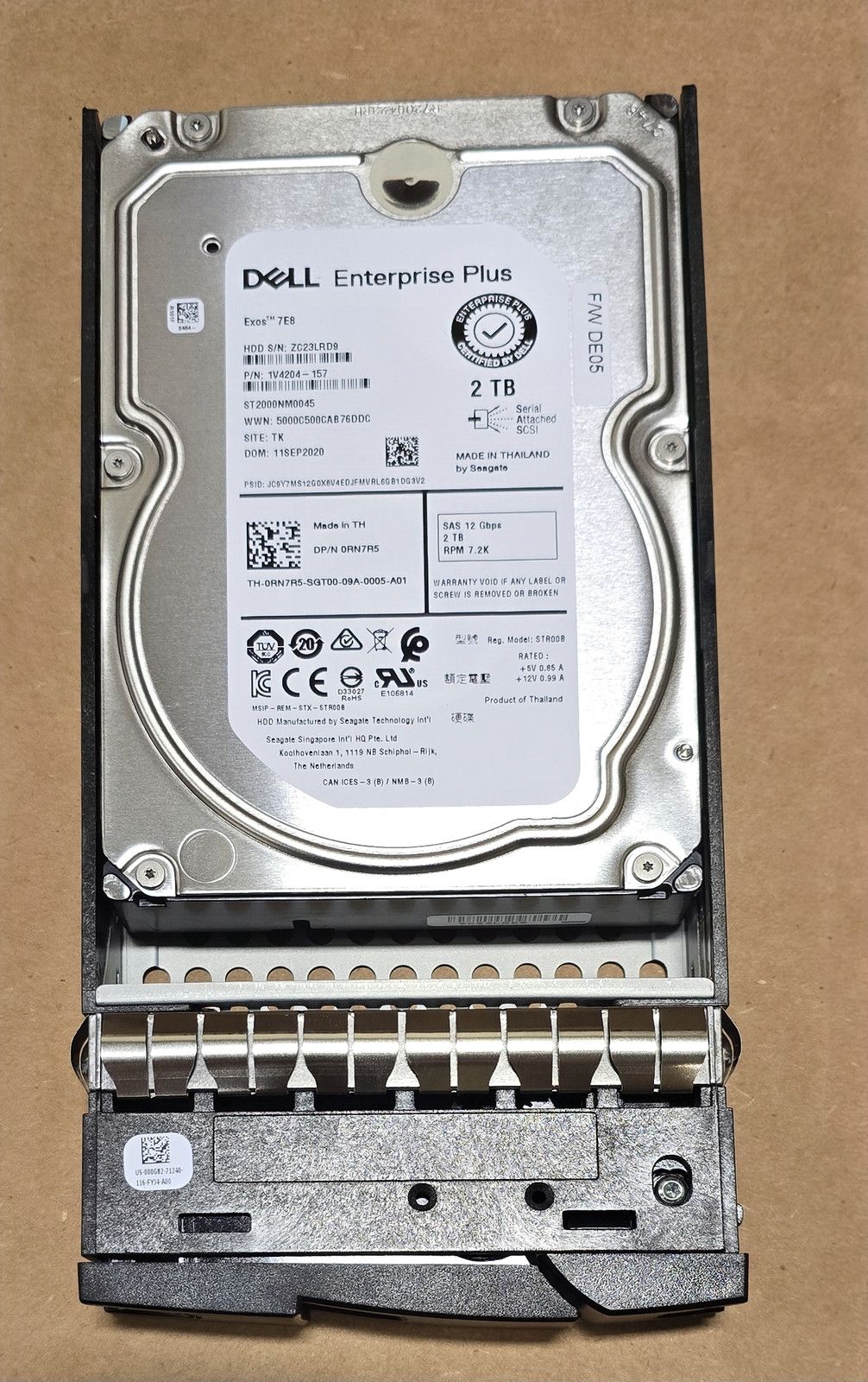 Seagate Exos 7E8 2TB 内蔵 7.2K RPM 512E SATA 6Gb/s 3.5 インチ