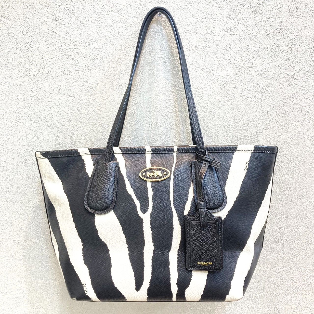 ◇ COACH コーチ ゼブラ柄 F1482 トートバッグ - メルカリ