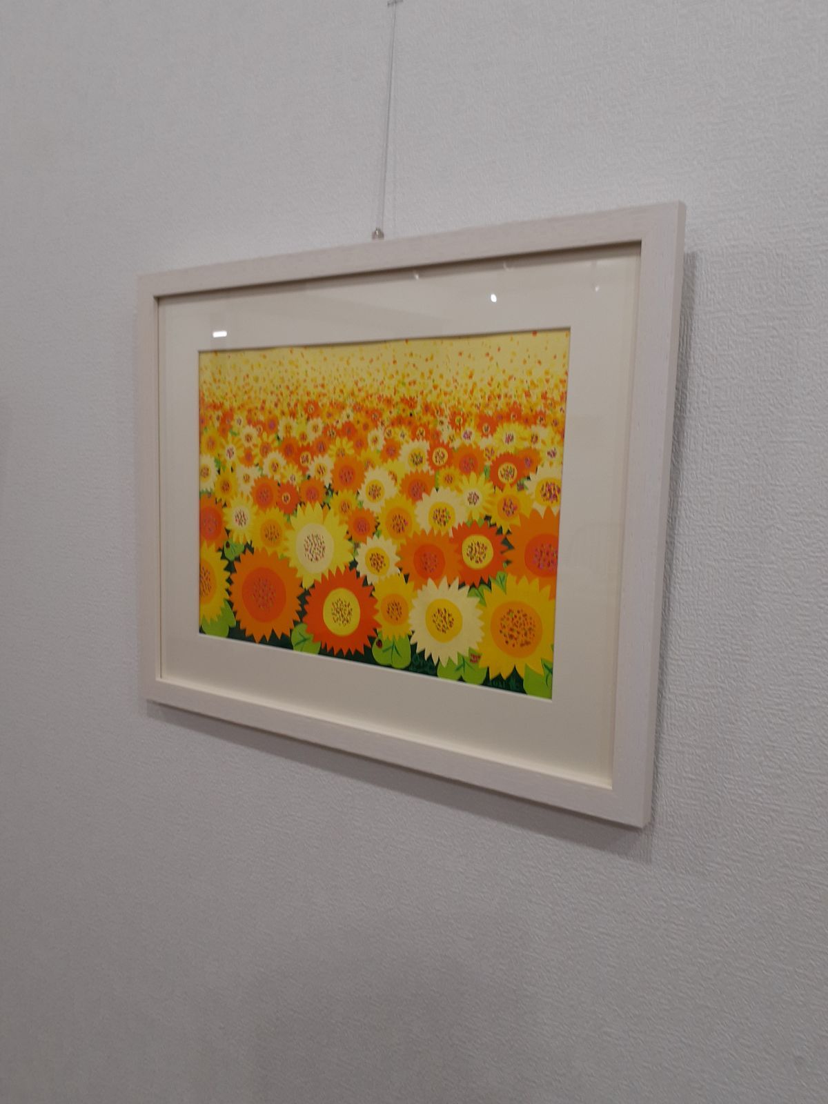 ハッピーひまわり畑2021 F4号 額付き 小楠アキコ作品 - メルカリ