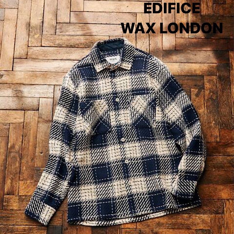 WAX TWEED SHIRTS ジャケット バスケットチェックシャツ M WAX TWEED SHIRTS ジャケット バスケットチェックシャツ M