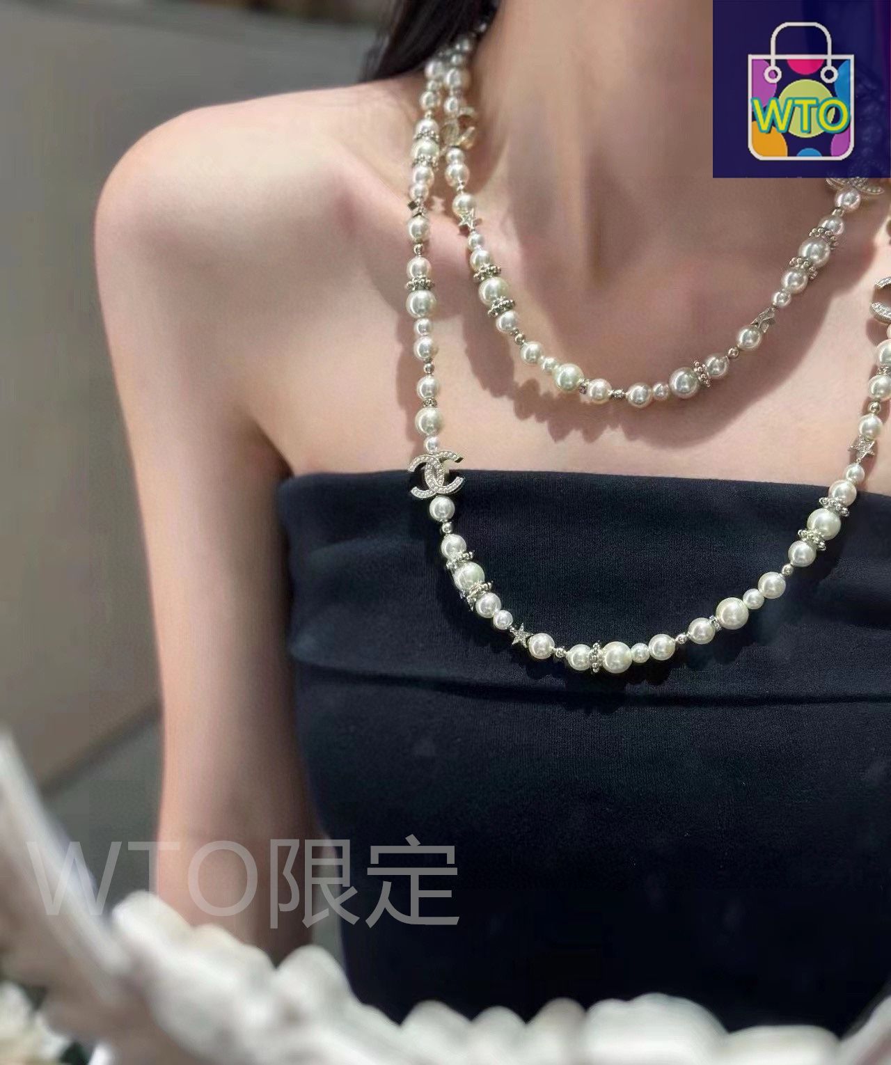 今日特価】Chanel シャネル ダブル C パールネックレス 最新