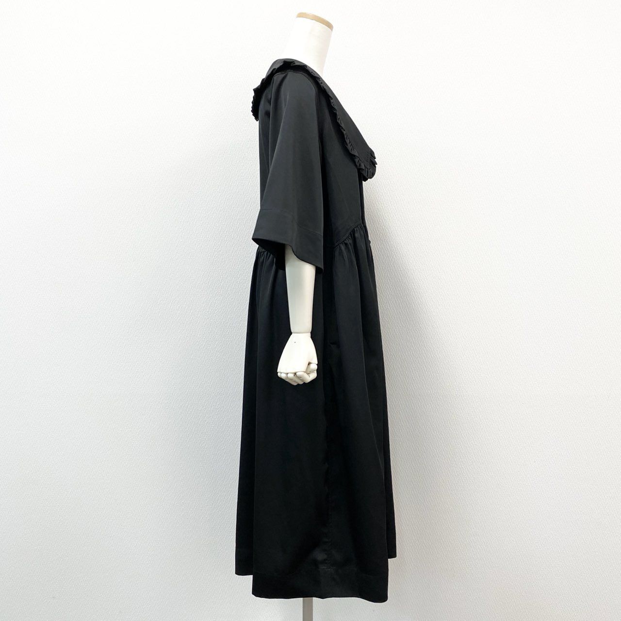 43c29 《美品》 GANNI ガニー フリルビッグカラー オープンワンピース 