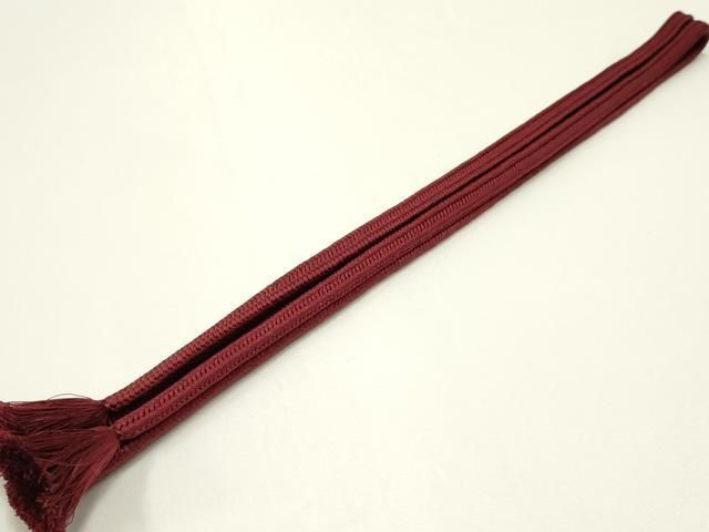 平和屋着物● 上 有職組紐道明 帯締め 冠組 江戸小豆色 宮内庁御用 国立博物館御用 東京芸術大学御用 AABA9984ay