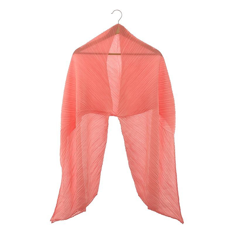 【美品】pleats please ストール　ピンク　日本製　ロング PLEATS PLEASE ISSEY MIYAKE / プリーツプリーズイッセイミヤケ