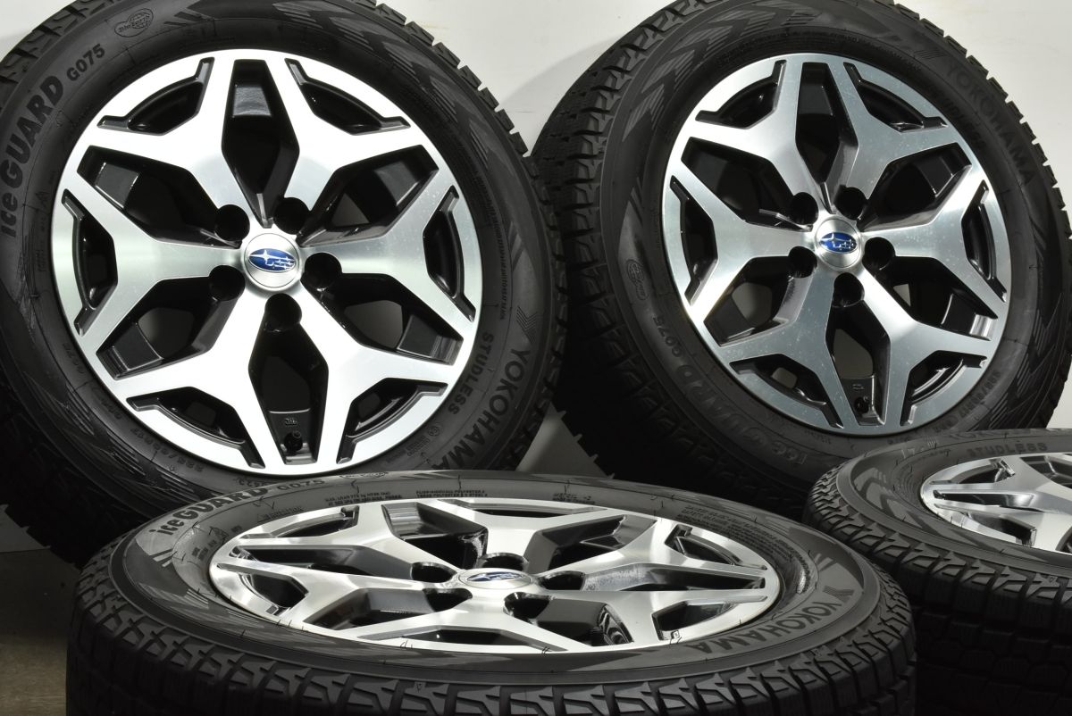 製 バリ溝 スバル SK フォレスター ツーリング 純正 17in 7J 48 PCD114.3 ヨコハマ アイスガード G075 225 60R17 クロストレック