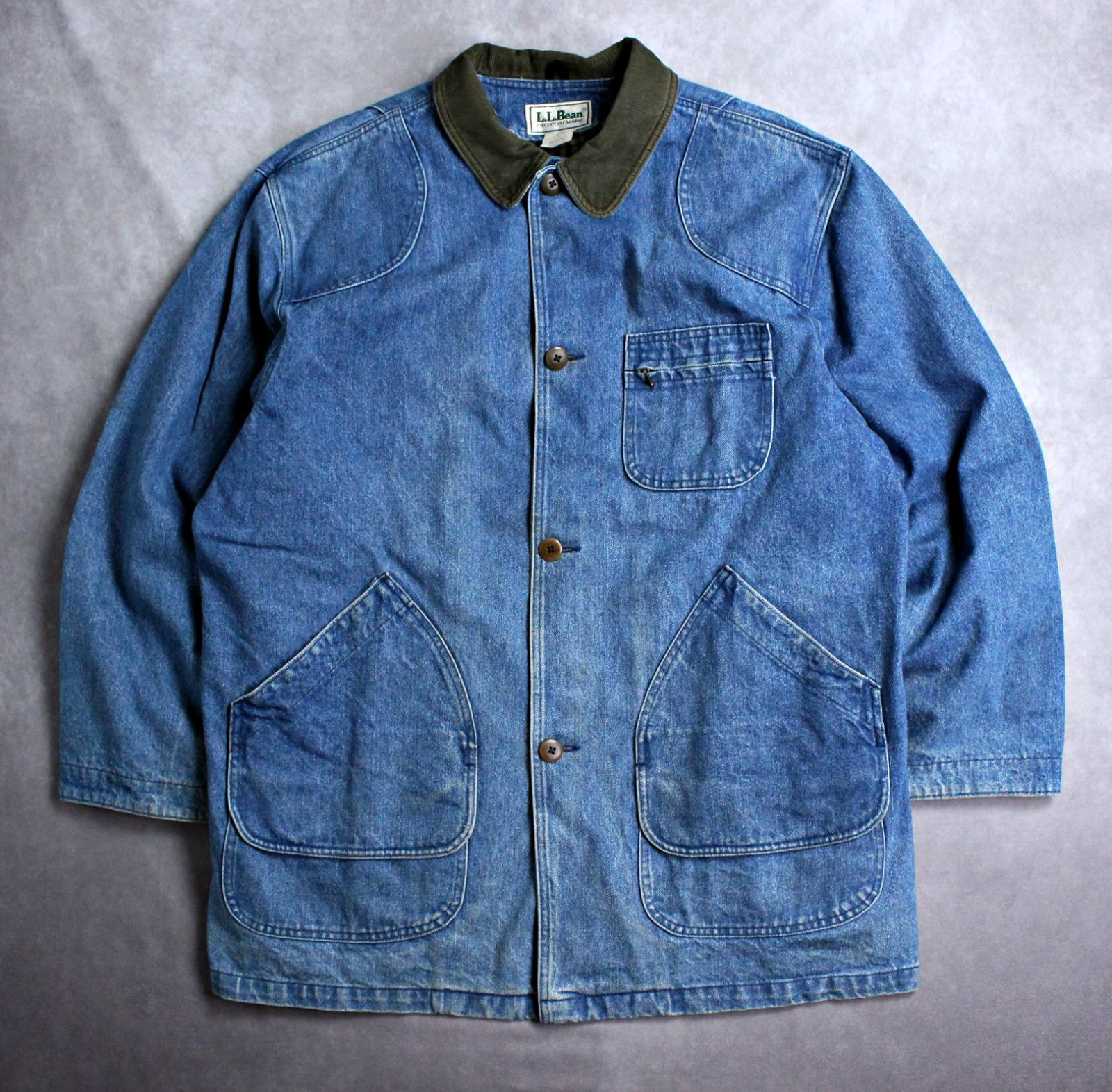 【人気】L.L.Beanフィールドコート/ハンティングジャケット/XL/デニム地 L.L.Bean エルエルビーン USA製 ハンティングジャケット