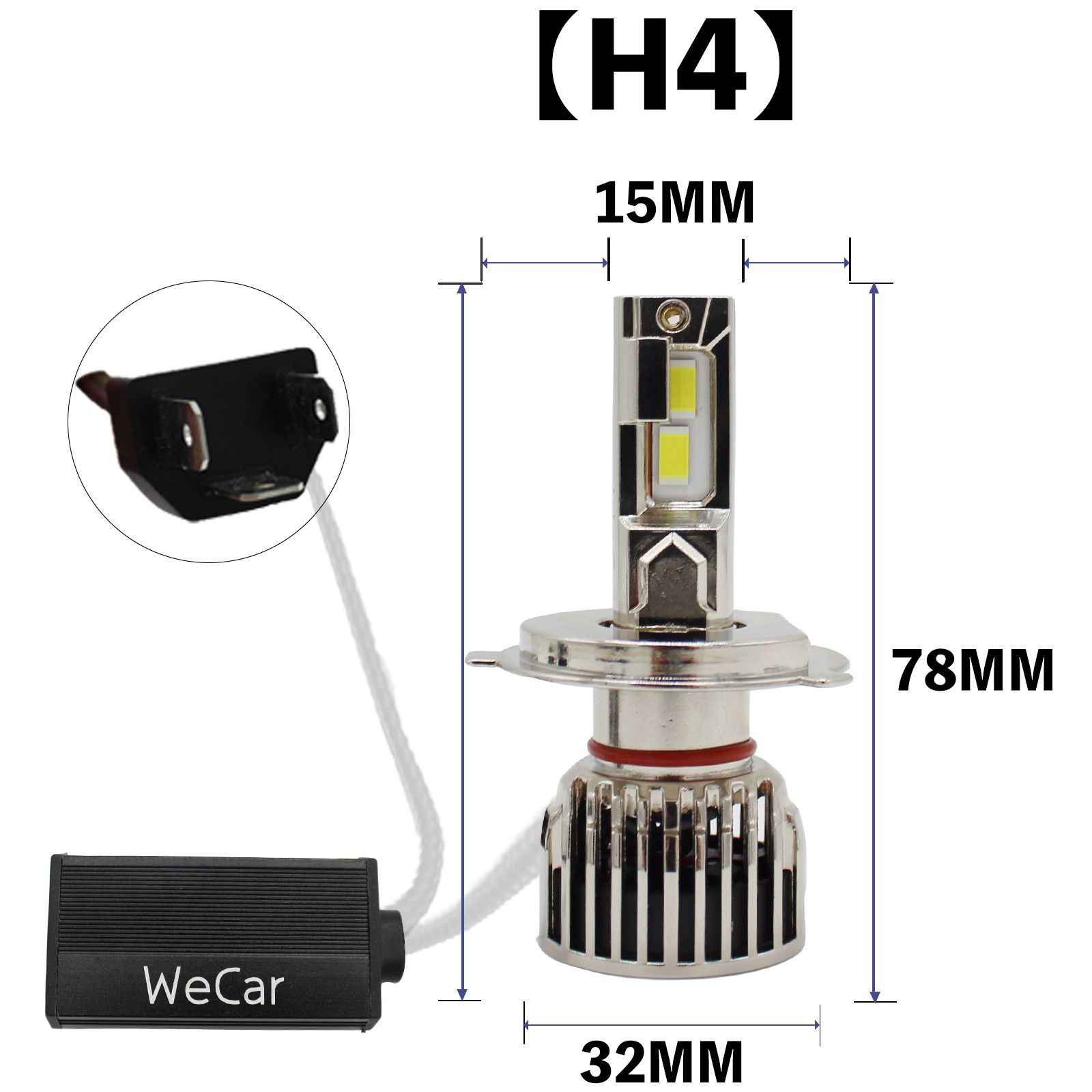 本物! 8000LM ルーメン　モコ MG21S MG22S MG33S 180SX S13 H4 Hi Lo 6500K LED ヘッドライト 1年保証　車検対応