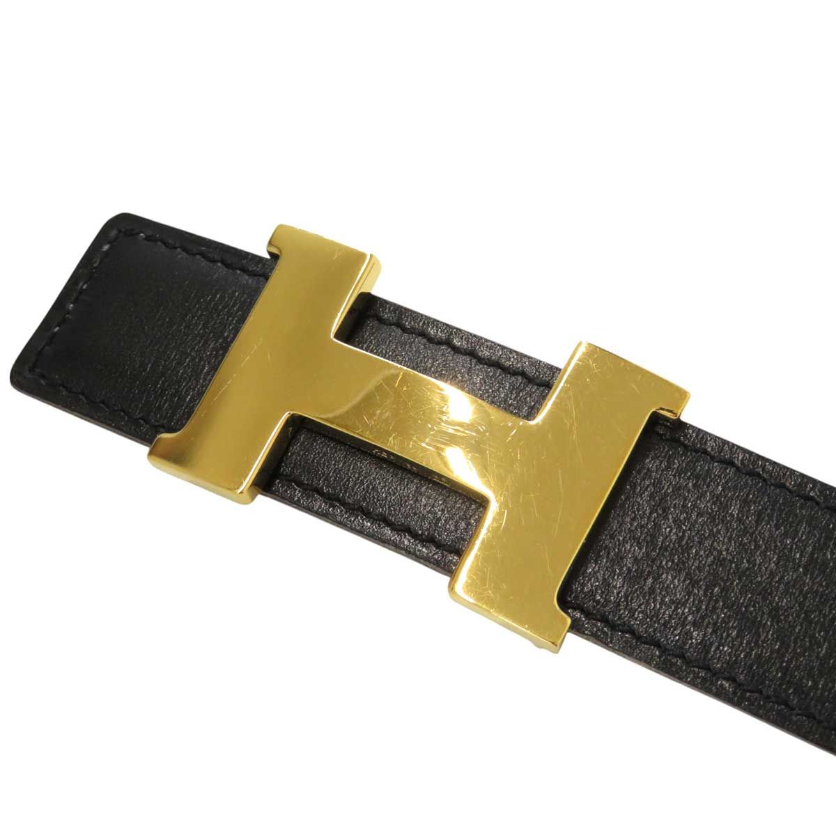 人気サイズ・カラー♡コンスタンス　Hベルト70ブラック×ベージュ 美品】人気サイズ・カラー♡コンスタンス Hベルト70ベージュ系箱付き