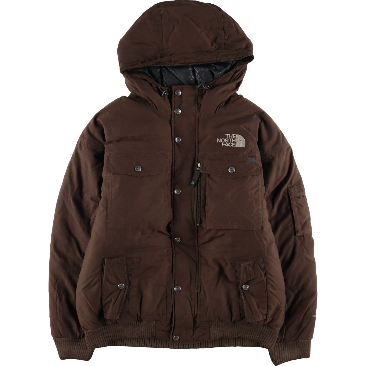 1円 ザ ノース フェイス HYVENT メンズ ダウンジャケット アウター XL ダークグレー CM241 最終売り尽し古着 TNF The North Face 「HyVent」 2way 防寒 ダウン