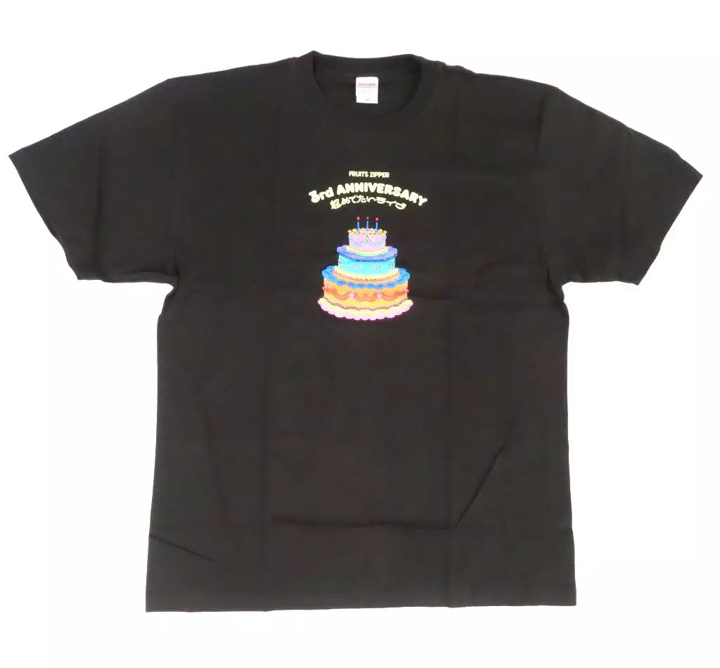 FRUITS ZIPPER さん周年ライブTシャツ／スミクロ サイズ:L FRUITS ZIPPER 3rd Anniv.Tシャツ/スミクロ（超超超ver