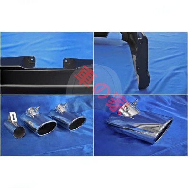 高品質 ハイエース200系 トヨタ ハイエース2005-2018 ハイエース リアバンパー ダブルエキゾースト付き