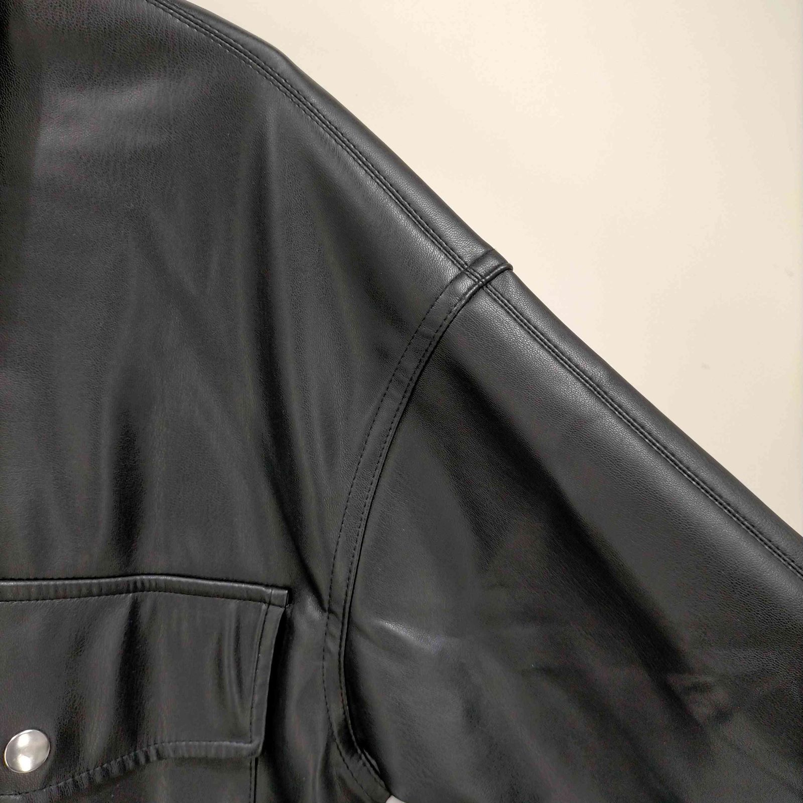 ザラ ZARA フェイクレザーコート レディース S - メルカリ