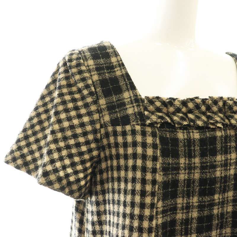 Jocomomola 新作 ワンピース チェック ホコモモラ sybilla ホコモモラJocomomola Aライン ワンピース チェック シビラ