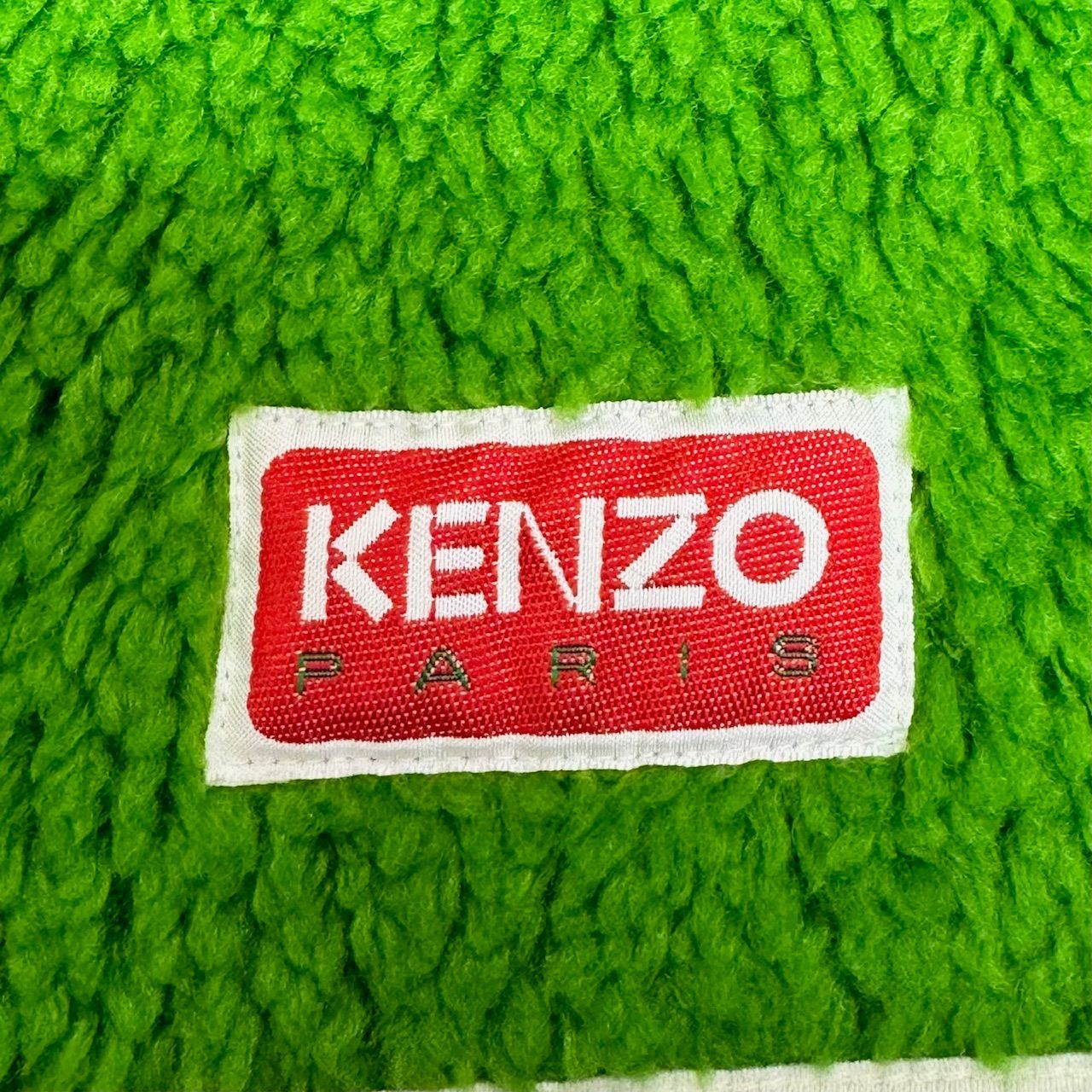 美品 KENZO 22AW Logo Fleece Blanket Stole ロゴ フリース
