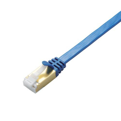 エレコム LANケーブル 爪折れ防止 CAT7対応 フラットタイプ 3m ブルーメタリック 【PlayStation 4 対応】 LD-TWSFT/BM30 （1点）